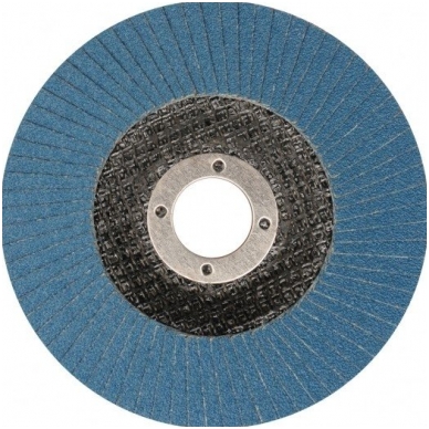 Šlifavimo diskas lapelinis plokščios formos mėlynas 125mm P120 INOX