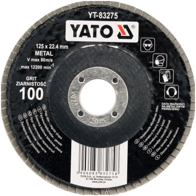 Šlifavimo diskas lapelinis išgaubtos formos 125mm P100