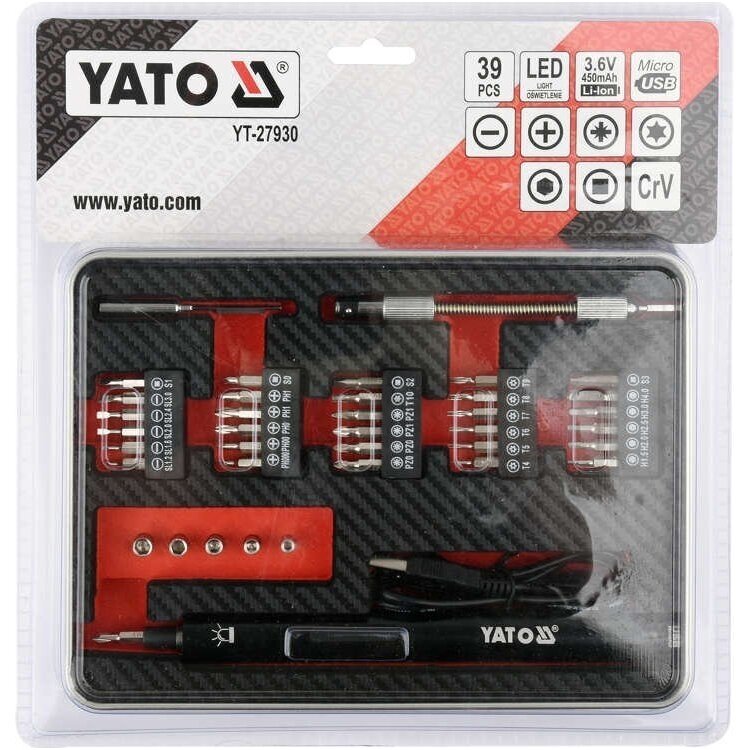 Antgalių rinkinys su akumuliatoriniu atsuktuvu Lithium-ion/3,6V 39vnt. 6 Antgalių rinkinys su akumuliatoriniu atsuktuvu Lithium-ion/3,6V 39vnt. 6