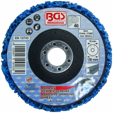 Šlifavimo diskas su abrazyvine medžiaga 100 x 16 mm, mėlynas