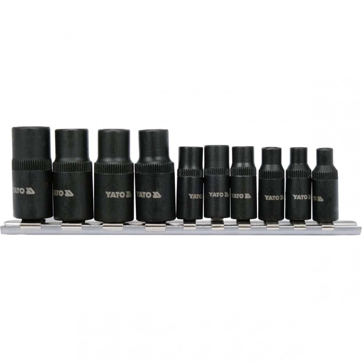 Adapterių rinkinys sriegikliams 6,3mm. (1/4") 10mm. (3/8") 10vnt. 2 Adapterių rinkinys sriegikliams 6,3mm. (1/4") 10mm. (3/8") 10vnt. 2
