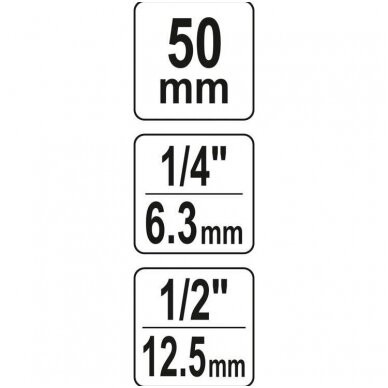 Adapteris smūginis (1/2") - (1/4") YT-04691 3 Adapteris smūginis (1/2") - (1/4") YT-04691 3