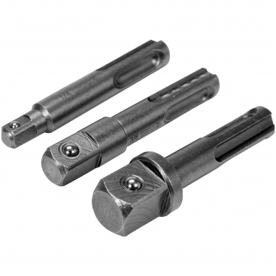 Adapterių rinkinys - SDS - išoriniai kvadratai 6,3 mm 3 vnt Adapterių rinkinys - SDS - išoriniai kvadratai 6,3 mm 3 vnt