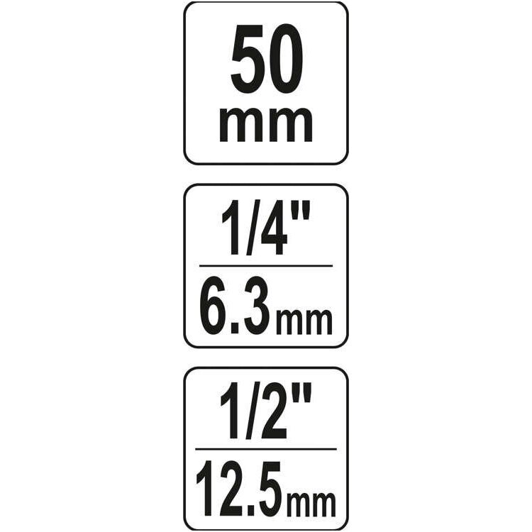 Adapteris smūginis (1/2") - (1/4") YT-04691 3 Adapteris smūginis (1/2") - (1/4") YT-04691 3