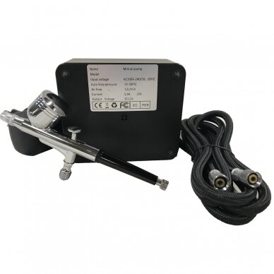Aerografas su kompresorium neautomatinio tipo 12V 12L/min 2 Aerografas su kompresorium neautomatinio tipo 12V 12L/min 2