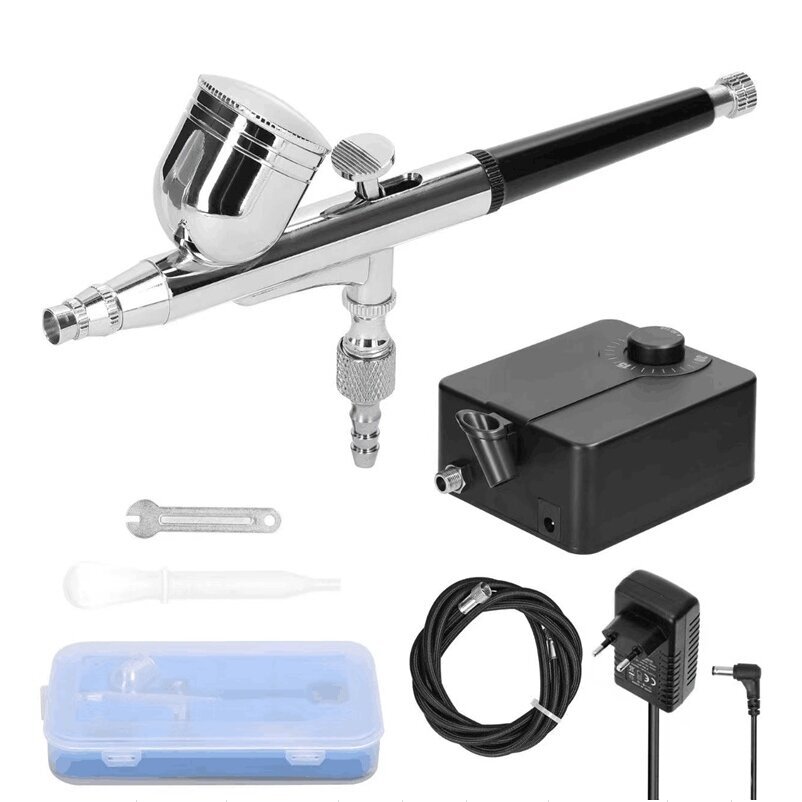 Aerografas su kompresorium neautomatinio tipo 12V 12L/min Aerografas su kompresorium neautomatinio tipo 12V 12L/min