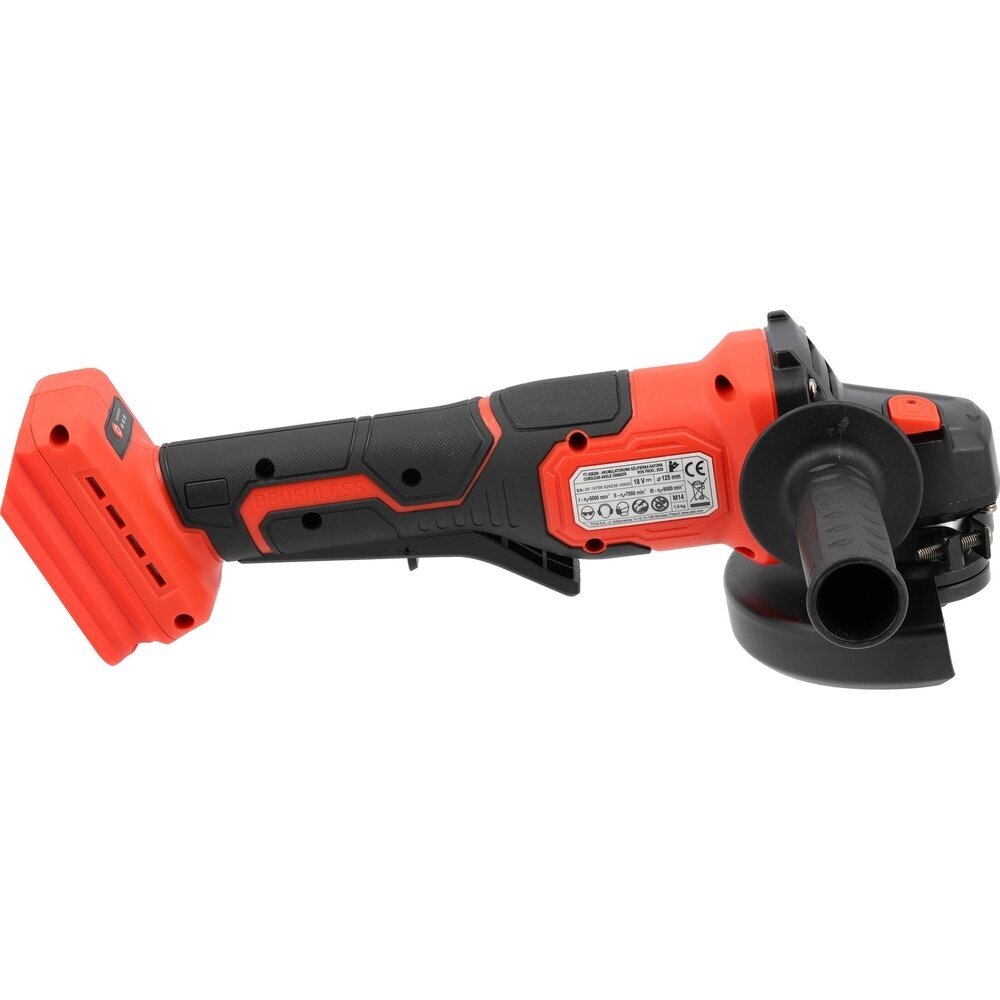 Akumuliatorinis kampinis šlifuoklis  soft start  18V  125mm.  be baterijų 2