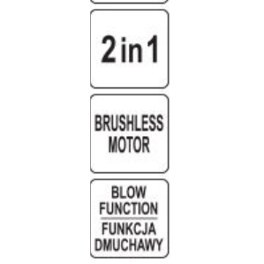 Akumuliatorinis pūstuvas-dulkių siurblys 2-in-1 18 V (be baterijos) 6 Akumuliatorinis pūstuvas-dulkių siurblys 2-in-1 18 V (be baterijos) 6