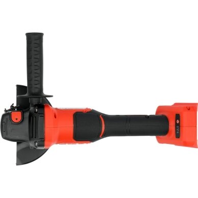 Akumuliatorinis kampinis šlifuoklis soft start 18V 125mm. be baterijų 4 Akumuliatorinis kampinis šlifuoklis soft start 18V 125mm. be baterijų 4