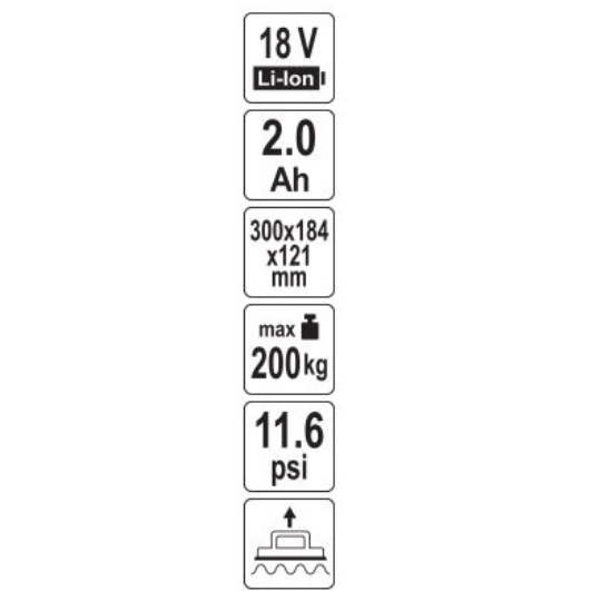 Akumuliatorinis vibracinis plytelių keltuvas su vakuuminiu siurbtuku 18 V  iki 200 kg. 9