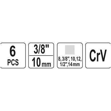 Alyvos išleidimo antgalių komplektas (1/2") | 6 vnt. 3 Alyvos išleidimo antgalių komplektas (1/2") | 6 vnt. 3