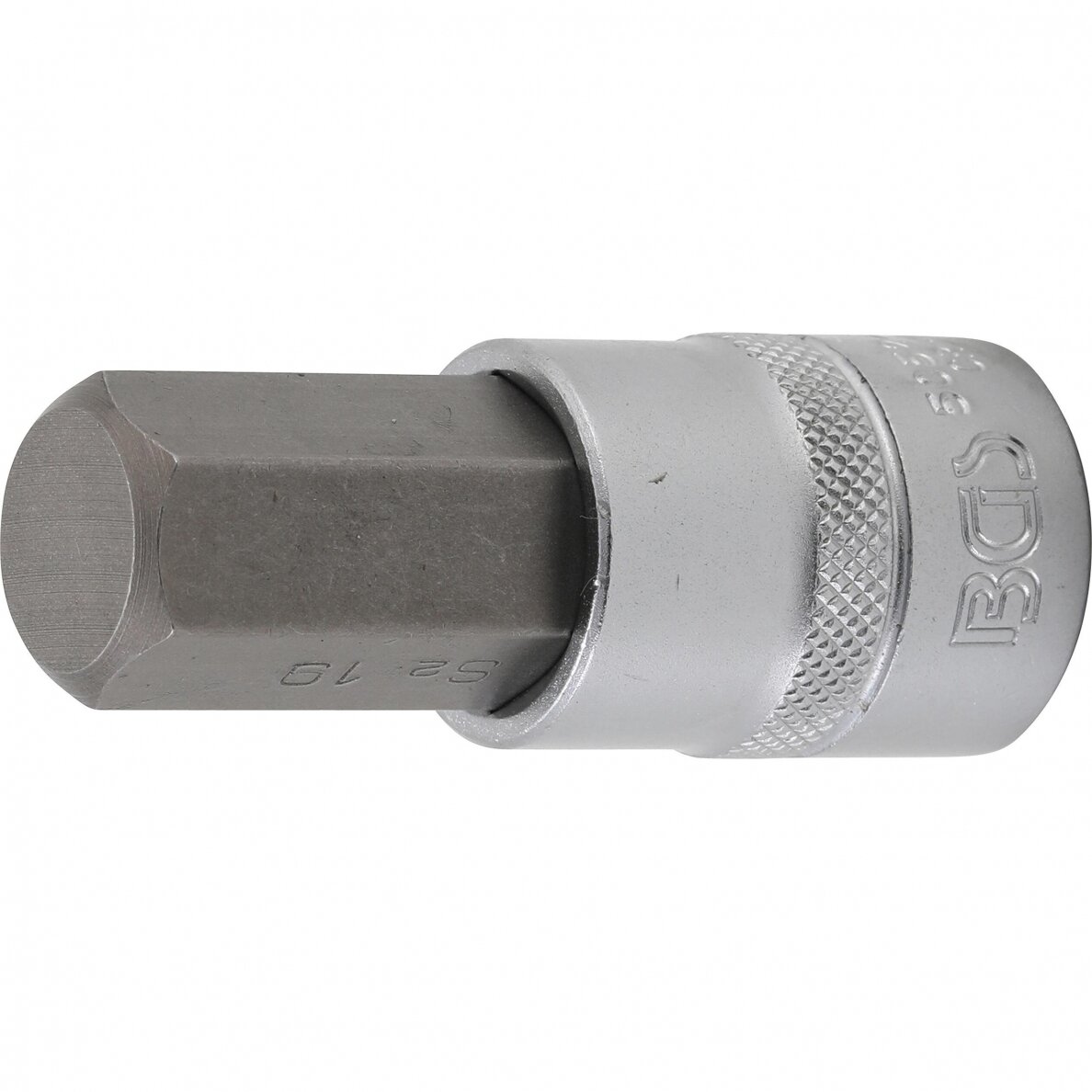 Antgalis įpresuotas į galvutę ilgis 70mm. (1/2") hex šešiakampis 19mm. Antgalis įpresuotas į galvutę ilgis 70mm. (1/2") hex šešiakampis 19mm.