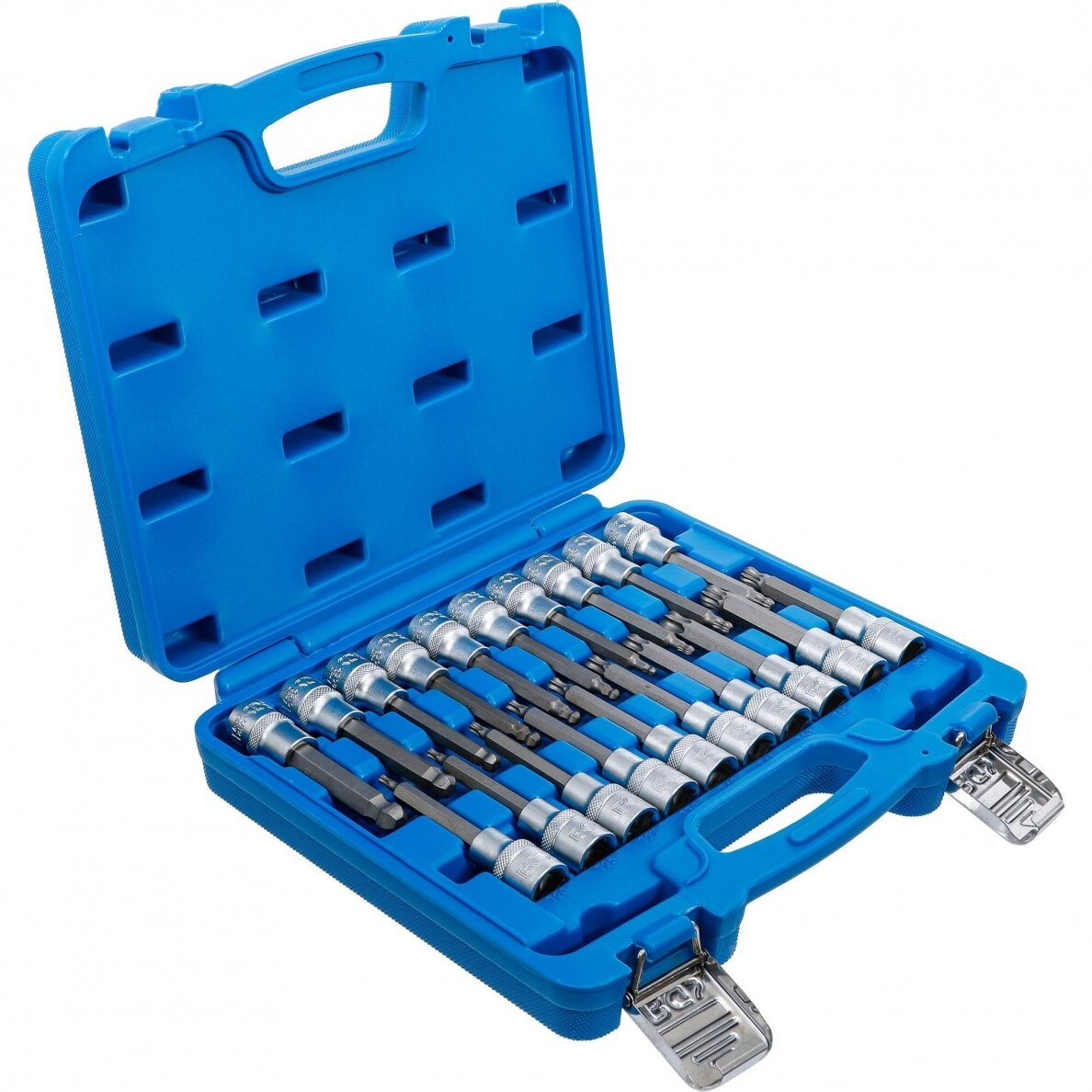 Antgalių rinkinys 12.5mm. (1/2") Hex / T-Star (Torx) / Spline (XZN) šarnyriniai 20vnt. 2 Antgalių rinkinys 12.5mm. (1/2") Hex / T-Star (Torx) / Spline (XZN) šarnyriniai 20vnt. 2