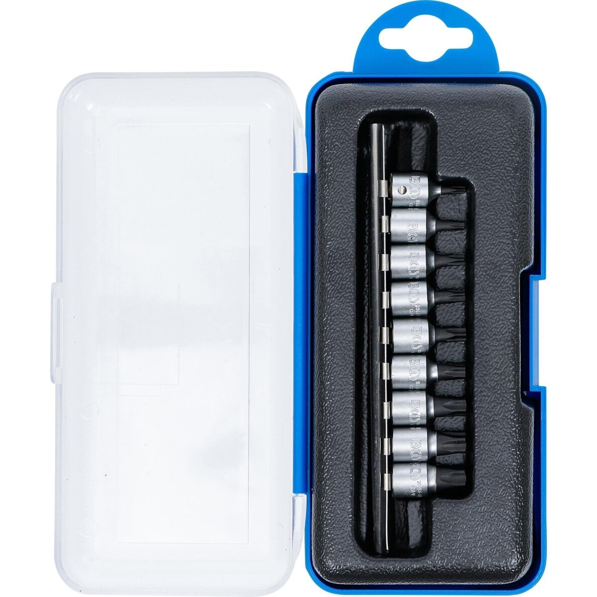 Antgalių rinkinys 1/4", 9 vnt. 5-kampės žvaigždutės  2