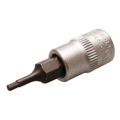 Antgalis įpresuotas į galvutę (1/4") hex šešiakampis 2mm. Antgalis įpresuotas į galvutę (1/4") hex šešiakampis 2mm.