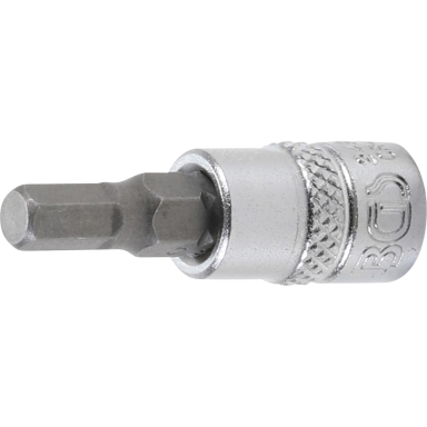Antgalis įpresuotas į galvutę (1/4") hex šešiakampis 5mm. Antgalis įpresuotas į galvutę (1/4") hex šešiakampis 5mm.