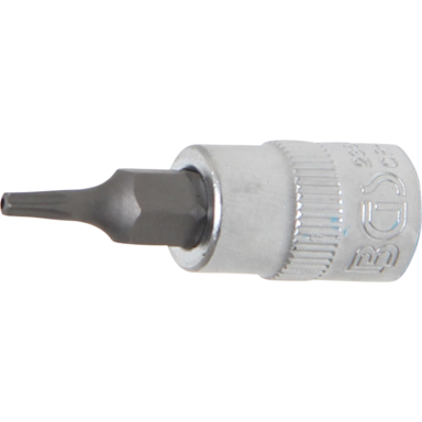 Antgalis įpresuotas į galvutę (1/4") T-Star su skyle (Torx) T9