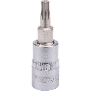 Antgalis įpresuotas į galvutę 6.3mm. (1/4") T-Star (Torx) T20