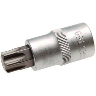 Antgalis įpresuotas į galvutę 12,5mm (1/2") T-Star (Torx) T60 Antgalis įpresuotas į galvutę 12,5mm (1/2") T-Star (Torx) T60