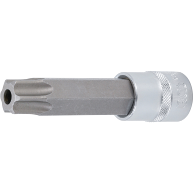 Antgalis įpresuotas į galvutę lgis 110mm.12,5mm (1/2") T-Star su skyle (Torx) T90