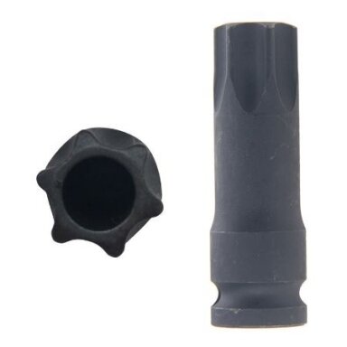 Antgalis smūginis (1/2") - T-Star su skyle (Torx) T100 - Mercedes Antgalis smūginis (1/2") - T-Star su skyle (Torx) T100 - Mercedes