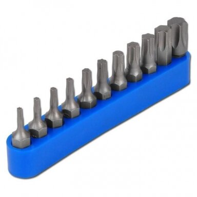 Antgalių komplektas Torx, 11 vnt, T7-T45