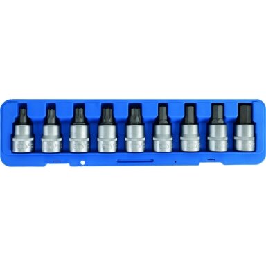 Antgalių rinkinys | 20 mm (3/4") | Šešiakampiai (hex), T-Star (Torx) | 9 vnt.
