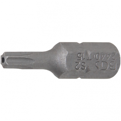Antgalis 6,3mm. T-Star su skyle (Torx) T15 Antgalis 6,3mm. T-Star su skyle (Torx) T15