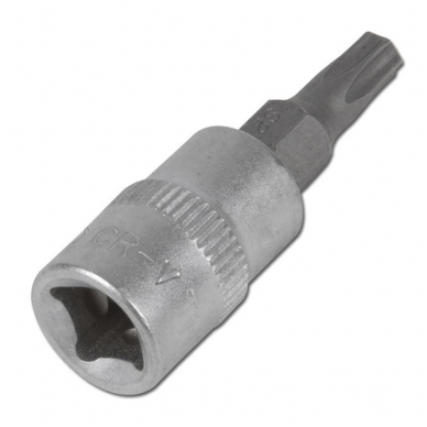 Antgalis įpresuotas į 1/4" galvutę be skylės T8 Antgalis įpresuotas į 1/4" galvutę be skylės T8