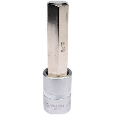 Antgalis įpresuotas į galvutę 1/2" hex 17mm X 100mm. Antgalis įpresuotas į galvutę 1/2" hex 17mm X 100mm.
