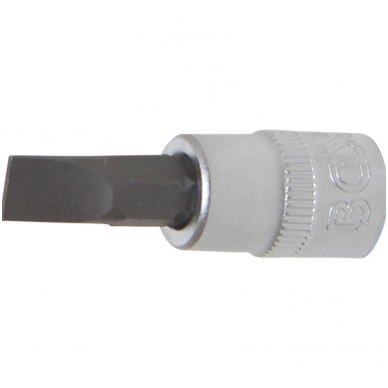 Antgalis įpresuotas į galvutę (1/4") Plokščias SL 6,5mm. Antgalis įpresuotas į galvutę (1/4") Plokščias SL 6,5mm.