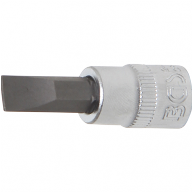 Antgalis įpresuotas į galvutę (1/4") Plokščias SL 7,0mm. Antgalis įpresuotas į galvutę (1/4") Plokščias SL 7,0mm.