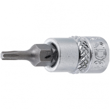 Antgalis įpresuotas į galvutę (1/4") T-Star (Torx) T10 Antgalis įpresuotas į galvutę (1/4") T-Star (Torx) T10