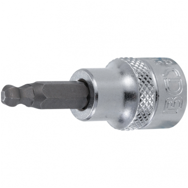 Antgalis įpresuotas į galvutę (3/8") hex šešiakampis su šarnyru 5mm. Antgalis įpresuotas į galvutę (3/8") hex šešiakampis su šarnyru 5mm.