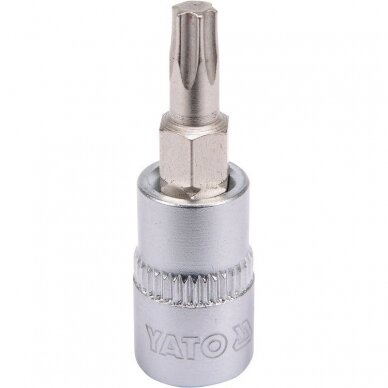 Antgalis įpresuotas į galvutę 6.3mm. (1/4") T-Star (Torx) T30 Antgalis įpresuotas į galvutę 6.3mm. (1/4") T-Star (Torx) T30
