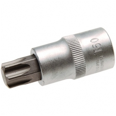 Antgalis įpresuotas į galvutę 12,5mm (1/2") T-Star (Torx) T60 Antgalis įpresuotas į galvutę 12,5mm (1/2") T-Star (Torx) T60