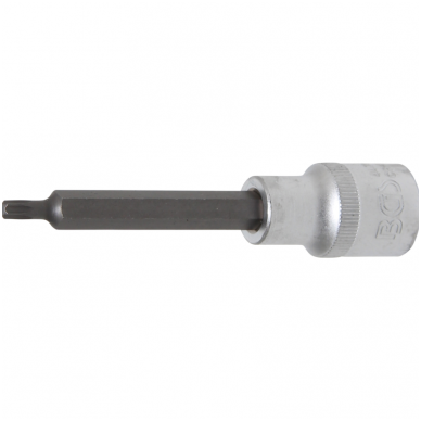 Antgalis įpresuotas į galvutę ilgis 100mm 12,5mm (1/2") T-star (Torx) T25 Antgalis įpresuotas į galvutę ilgis 100mm 12,5mm (1/2") T-star (Torx) T25