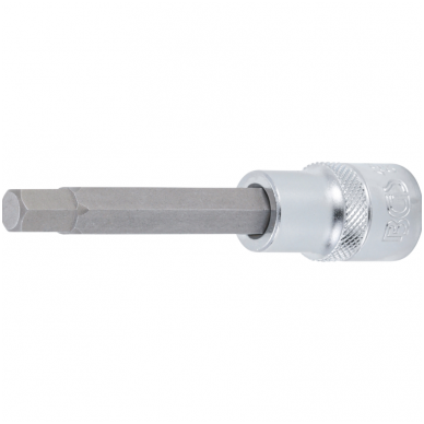 Antgalis įpresuotas į galvutę ilgis 100mm. (1/2") hex šešiakampis 9mm. Antgalis įpresuotas į galvutę ilgis 100mm. (1/2") hex šešiakampis 9mm.