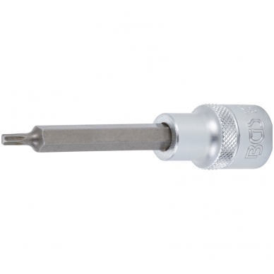 Antgalis įpresuotas į galvutę ilgis 100mm.12,5mm (1/2") T-star (Torx) T20 Antgalis įpresuotas į galvutę ilgis 100mm.12,5mm (1/2") T-star (Torx) T20