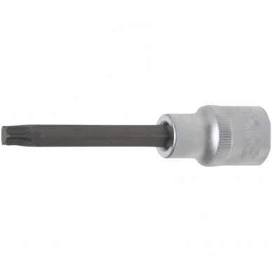 Antgalis įpresuotas į galvutę ilgis 100mm.12,5mm (1/2") T-star (Torx) T45 Antgalis įpresuotas į galvutę ilgis 100mm.12,5mm (1/2") T-star (Torx) T45