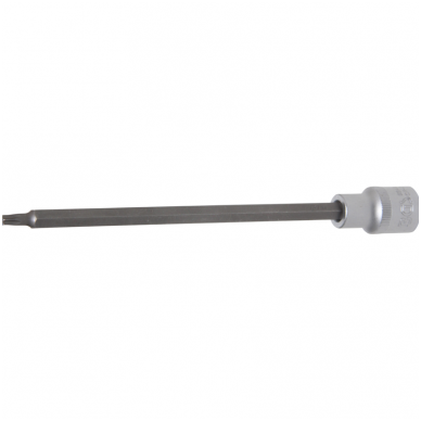 Antgalis įpresuotas į galvutę ilgis 200mm. 12,5mm (1/2") T-star (Torx) T27 Antgalis įpresuotas į galvutę ilgis 200mm. 12,5mm (1/2") T-star (Torx) T27