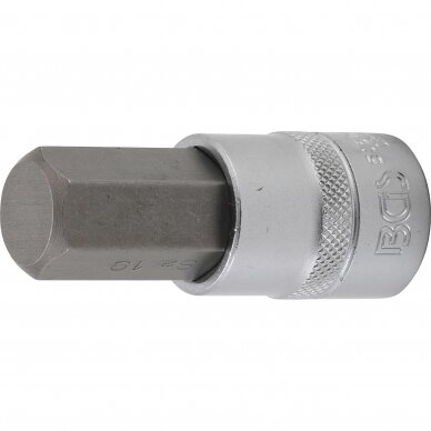 Antgalis įpresuotas į galvutę ilgis 70mm. (1/2") hex šešiakampis 19mm. Antgalis įpresuotas į galvutę ilgis 70mm. (1/2") hex šešiakampis 19mm.