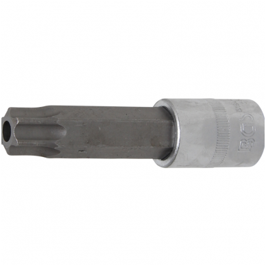 Antgalis įpresuotas į galvutę lgis 100mm.12,5mm (1/2") T-Star su skyle (Torx) T80 Antgalis įpresuotas į galvutę lgis 100mm.12,5mm (1/2") T-Star su skyle (Torx) T80