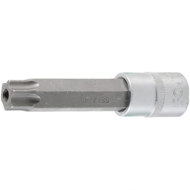 Antgalis įpresuotas į galvutę lgis 110mm.12,5mm (1/2") T-Star su skyle (Torx) T80 Antgalis įpresuotas į galvutę lgis 110mm.12,5mm (1/2") T-Star su skyle (Torx) T80