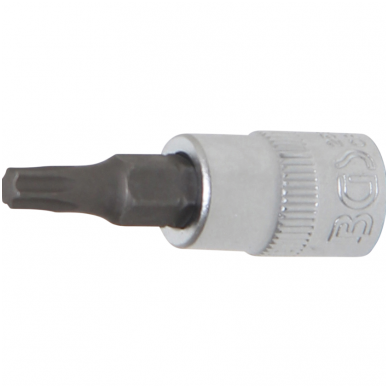 Antgalis įpresuotas į galvutę(1/4") T-Star (Torx) T25 Antgalis įpresuotas į galvutę(1/4") T-Star (Torx) T25