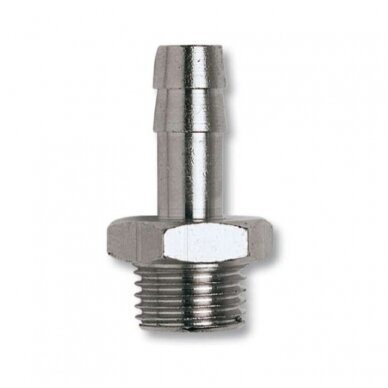 Antgalis žarnai 8mm su sriegiu (1/4") Antgalis žarnai 8mm su sriegiu (1/4")