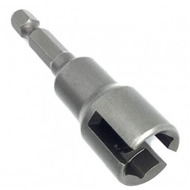 Antgalis/galvutė magnetinė su išpjova 6.3mm. (1/4") 5 Antgalis/galvutė magnetinė su išpjova 6.3mm. (1/4") 5