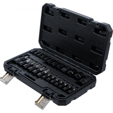 Antgalių ir galvučių rinkinys 6.3 mm (1/4"), 10 mm. (3/8"), 12.5 mm (1/2") E-Star / T-Star (Torx) 25 vnt. 3 Antgalių ir galvučių rinkinys 6.3 mm (1/4"), 10 mm. (3/8"), 12.5 mm (1/2") E-Star / T-Star (Torx) 25 vnt. 3