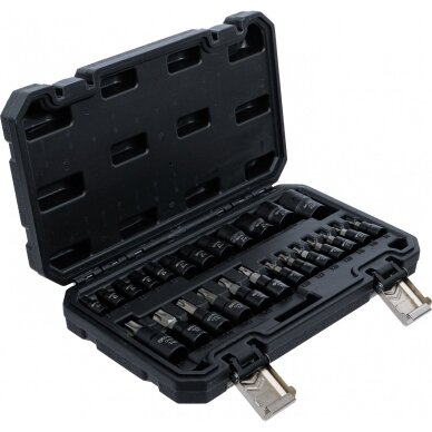 Antgalių ir galvučių rinkinys 6.3 mm (1/4"), 10 mm. (3/8"), 12.5 mm (1/2") E-Star / T-Star (Torx) 25 vnt. 2 Antgalių ir galvučių rinkinys 6.3 mm (1/4"), 10 mm. (3/8"), 12.5 mm (1/2") E-Star / T-Star (Torx) 25 vnt. 2