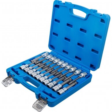 Antgalių rinkinys 12.5mm. (1/2") Hex / T-Star (Torx) / Spline (XZN) šarnyriniai 20vnt. Antgalių rinkinys 12.5mm. (1/2") Hex / T-Star (Torx) / Spline (XZN) šarnyriniai 20vnt.